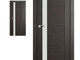 Межкомнатная дверь Profil Doors экошпон серия X 62X Грей Мелинга полотно со стеклом Lacobel белый лак