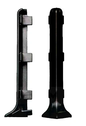 Угол наружный ПВХ для алюминиевого плинтуса Русский профиль 100 мм, черный