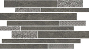 Декор Kerama Marazzi SBM011/SG4585 Ламелла серый темный мозаичный 50,2x25