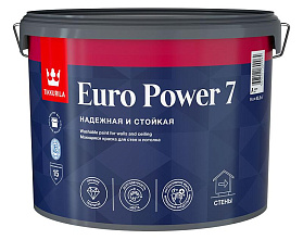 Краска моющаяся для стен и потолка Tikkurila Euro Power 7 матовая, база A
