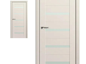 Межкомнатная дверь Profil Doors экошпон серия U 7U Магнолия Сатинат полотно со стеклом матовым