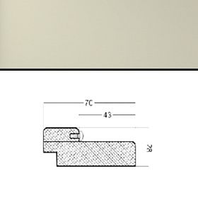 Коробка МДФ Тип 50 (четверть 43) 2100х70х28мм для дверей с отделкой эмалью, Слоновая кость