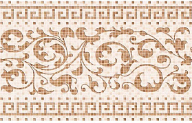 Керамическая плитка Нефрит Бильбао Декор бежевый 25х40, 1 кв.м.