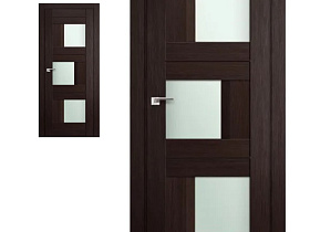 Межкомнатная дверь Profil Doors экошпон 13X Венге Мелинга с матовым стеклом (молдинг в цвет)