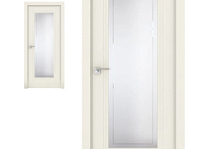Межкомнатная дверь Profil Doors экошпон серия U 2.111U Магнолия Сатинат полотно со стеклом гравировка 4