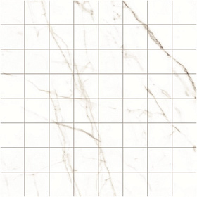 Мозаика Kerranova Black and White К-60/LR/m01 белый лаппатированная 30х30, 1 кв.м.