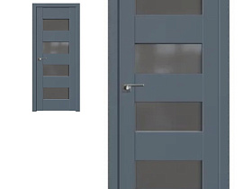 Межкомнатная дверь Profil Doors экошпон серия U 46U Антрацит полотно со стеклом Графит