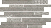 Декор Kerama Marazzi SBM010/SG4584 Ламелла серый мозаичный 50,2x25