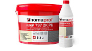 Клей Homakoll PU 797 Prof (7 кг) универсальный двухкомпонентный полиуретановый для напольных покрытий, морозостойкий