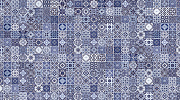 Декофон Cersanit Hammam облицовочная плитка рельеф голубой (HAG041D) 20x44, 1 кв.м.