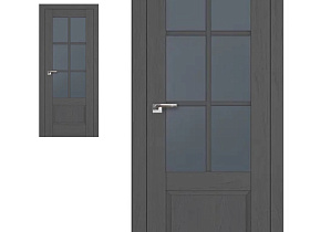 Межкомнатная дверь Profil Doors экошпон серия X 103X Пекан Темный, полотно со стеклом графит