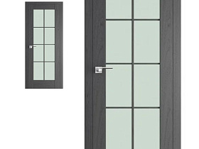 Межкомнатная дверь Profil Doors экошпон серия X 101X Пекан Темный, полотно с матовым стеклом
