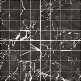 Мозаика Kerranova Black and White К-61/LR/m01 (2m61/m01) черная лаппатированная 30х30, 1 кв.м.