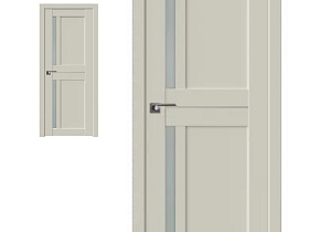 Межкомнатная дверь Profil Doors экошпон серия U 19U AL Магнолия Сатинат полотно со стеклом матовым