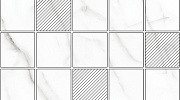 Мозаика Kerranova Black and White К-60/NR(LR)/m14 белая натуральная 30.7х30.7, 1 кв.м.