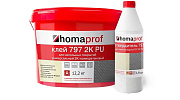 Клей Homakoll PU 797 Prof (14 кг) универсальный двухкомпонентный полиуретановый для напольных покрытий, морозостойкий