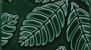 Плитка из керамогранита Kerama Marazzi SFB001 Декор Сантана 1 структура зеленый темный глянцевый 15x15x9