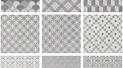 Керамическая плитка Kerama Marazzi 1576T Карнаби-стрит орнамент серый кор. 0,92 кв.м./23шт., 1 кв.м.
