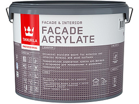 Краска универсальная для фасадов и интерьеров Tikkurila Facade Acrylate глубокоматовая, база С