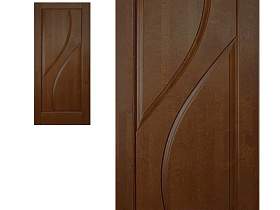 Межкомнатная дверь из массива ольхи Ока Даяна Античный Орех, глухое полотно