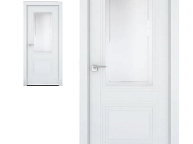 Межкомнатная дверь Profil Doors экошпон серия U 2.113U Аляска полотно со стеклом гравировка 4