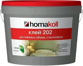 Клей Homakoll 202 (10 кг) водно-дисперсионный для стеклообоев и структурных обоев, неморозостойкий