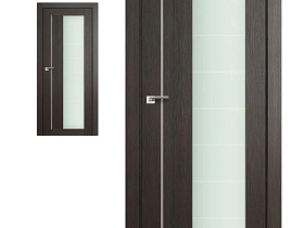 Межкомнатная дверь Profil Doors экошпон серия X 47X Грей Мелинга полотно со стеклом Varga (молдинг алюминий)