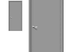 Межкомнатная ламинированная дверь Браво Гост Л-16 серый глухое полотно