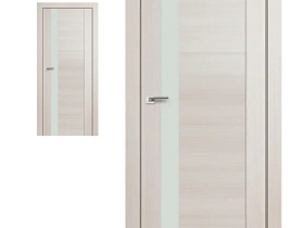 Межкомнатная дверь Profil Doors экошпон серия X 62X Ясень белый (Эш Вайт) Мелинга полотно со стеклом Lacobel белый лак