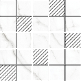 Мозаика Kerranova Black and White К-60/CR(LR)/m14 белый микс 30.7х30.7, 1 кв.м.