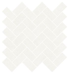 Мозаика Kerranova Shevro К-300/CR/m06 белый структурированный 28.2х30.3, 1 кв.м.