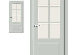 Межкомнатная дверь mr.wood Эмалит Прима-13.0.1 Grey Matt, стекло Magic Fog