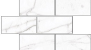 Мозаика Kerranova Black and White К-60/LR/m13 белая лаппатированная 30.7х30.7, 1 кв.м.