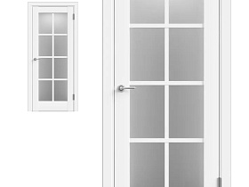 Межкомнатные двери Velldoris Экошпон ALTO 13 цвет Белый Эмалит стекло Мателюкс