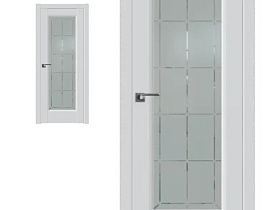 Межкомнатная дверь Profil Doors экошпон серия U 92U Аляска полотно со стеклом гравировка 10