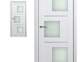 Межкомнатная дверь Profil Doors экошпон серия U 13U Аляска полотно со стеклом матовым