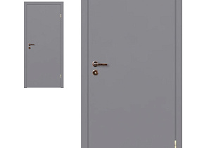 Межкомнатная ламинированная дверь D.Craft Ral 7040 Серый глухое полотно  