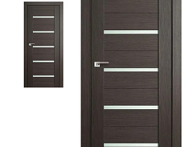 Межкомнатная дверь Profil Doors экошпон серия X 7X Грей Мелинга полотно со стеклом белым матовым