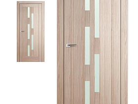 Межкомнатная дверь Profil Doors экошпон серия X 30X Капучино Мелинга полотно со стеклом матовым