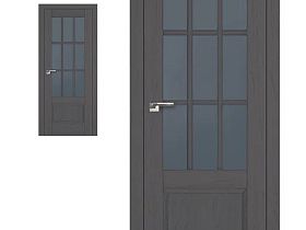 Межкомнатная дверь Profil Doors экошпон серия X 104X Пекан Темный, полотно со стеклом графит