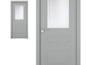 Межкомнатная дверь Profil Doors экошпон серия U 2.115U Манхэттен полотно со стеклом гравировка 4