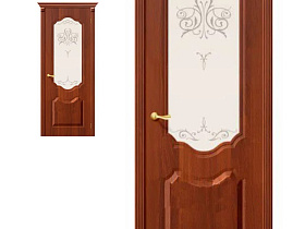 Межкомнатная дверь ПВХ Браво Перфекта П-31, Итальянский Орех полотно со стеклом белым художественным