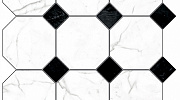 Керамогранит Kerranova Декор Black and White К-61LR/d02-cut черный лаппатированный 60х60, 1 кв.м.