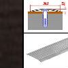 Порог плоский 39,5х3,9мм Венге