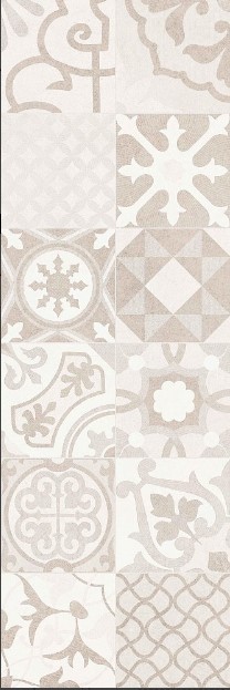 Вставка Creto СCG20D17200B Dover Patchwork Ivory W\DEC M 25х75 NR Satin 1,1 м.кв.