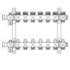 Коллектор (гребенка) Овентроп / Oventrop Multidis SF для теплого пола с регулирующими вставками на 12 контуров 1405562