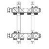 Коллектор (гребенка) Овентроп / Oventrop Multidis SH для систем отопления на 12 контуров 1407162
