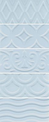 Керамическая плитка Kerama Marazzi 16015 Авеллино голубой структура mix 7.4х15, 1 кв.м.