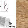 Плинтус Barlinek шпонированный 2200х58х20 мм Дуб натуральный, 1 м.п.