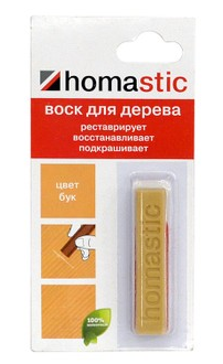 Воск Homastic для устранения мелких недостатков на паркете, ламинате и древесине, морозостойкий (Бук)